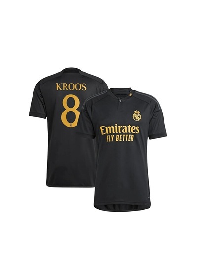 Real Madrid 2023/24 Yeni Sezon Toni Kroos Siyah Alternatif Formas Çok Renkli