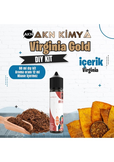 Virginia Gold Dıy Kit Gıda Aroması %20 Oranda Aroma İçerir Hazır Değildir 60 Ml