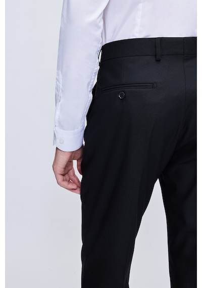 Hatemoğlu Siyah Comfort Fit Desenli Mono Yaka Klasik Takım Elbise 33181024t013 991 Siyah