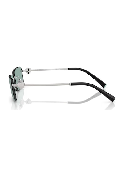 Tiffany Co. Tf 3108b 62227c 60 Unisex Dikdörtgen Gümüş Aynalı Metal Güneş Gözlüğü Gri