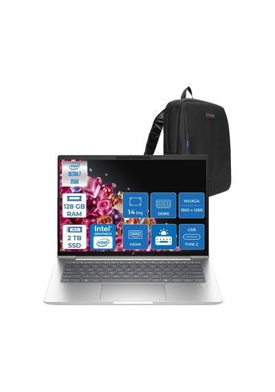 HP Probook 4 G1I C9FH1ETF34 Core Ultra 7 255U 128 GB 2 TB SSD 14" Wuxga Free Dos Dizüstü Bilgisayar +zettaçanta