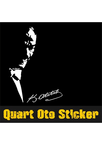 Mustafa Kemal Atatürk Oto Sticker Silüet