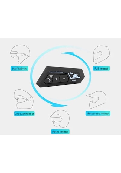 Vothoon Bt22 Kask Kulaklık Bluetooth Motosiklet Kulaklık 5.0 Bluetooth Interkom Motorsiklet Kulaklık