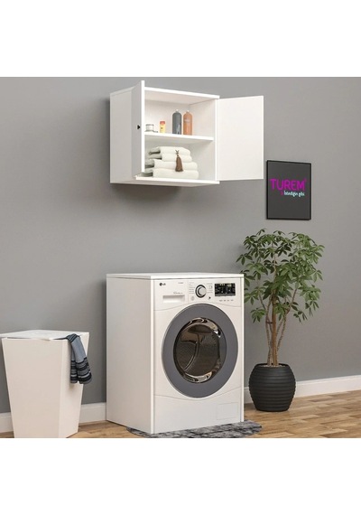 Feza Çok Amaçlı Makina Üstü Dolap Mdf Siyah Feza Çok Amaçlı Makina Üstü Dolap Mdf Siyah