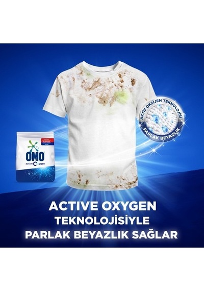 Omomatik Active Oxygen Toz Çamaşır Deterjanı 8 Yıkama 1200 G
