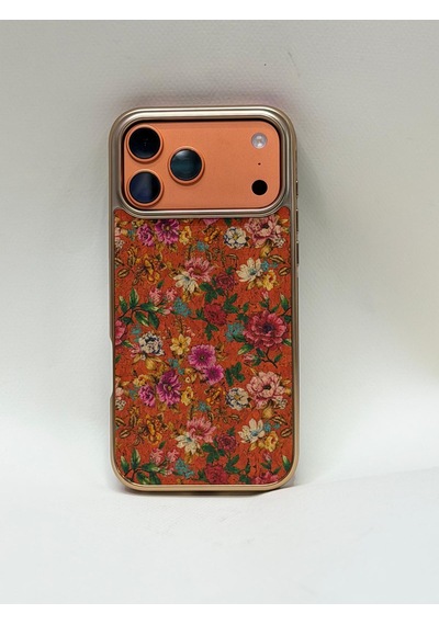 Apple iPhone Uyumlu 17 Pro Max Tuval Kılıf - Egzotik Lotus Desenli Sanatsal Koruyucu 04