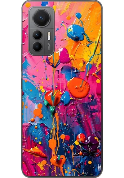 Xiaomi Mi 12 Lite Uyumlu Şeffaf Kılıf Graffiti 3 Tasarımlı