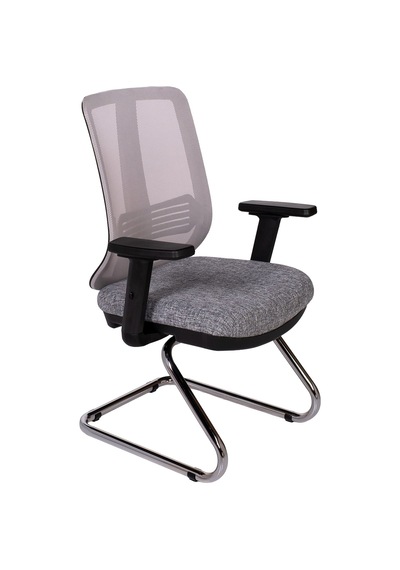 Ofisbazaar Up Fileli Misafir Koltuğu Ergonomik Toplantı Ve Bekleme Koltuğu Gri Gri
