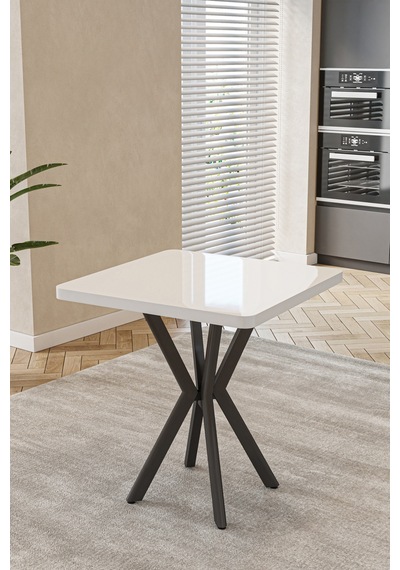 Mutfak Masası Takımı 4 Kişilik Masa Sandalye Takımı Balkon Masası Cafe Masa Takımı-70x70 Beyaz - Gri Mutfak Masası Takımı 4 Kişilik Masa Sandalye Takımı Balkon Masası Cafe Masa Takımı-70x70 Beyaz - Gri