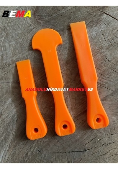 Bema Kaporta Macun Çekme Spatulası Silikon Çekme Spatula 3Lü