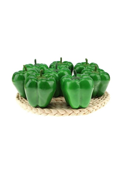 Yapay Yeşil California Biber Dolma Biber 1Adet 10x7 Cm Gerçek Boy