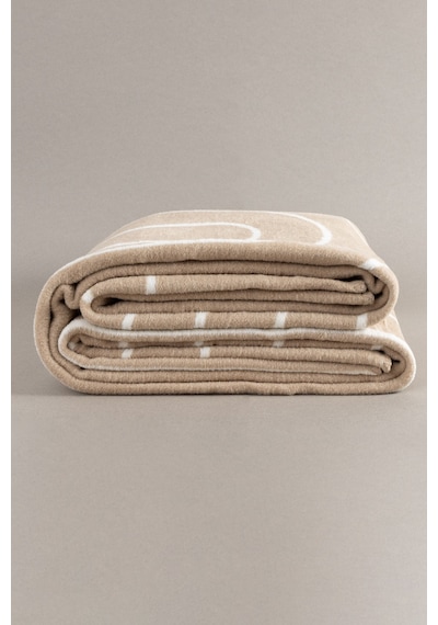 Twin Battaniye Soft Pamuklu Çift Kişilik Battaniye Kahve Krem 200 X 220 5028a Kahve Krem