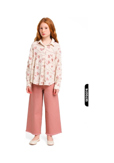 Xo Kids Yüksek Kemerli Çıtçıt Kapamalı Geniş Paçalı Kız Çocuk Pantolon 5-14 Yaş 2440 Gülkurusu Xo Kids Yüksek Kemerli Çıtçıt Kapamalı Geniş Paçalı Kız Çocuk Pantolon 5-14 Yaş 2440 Gülkurusu
