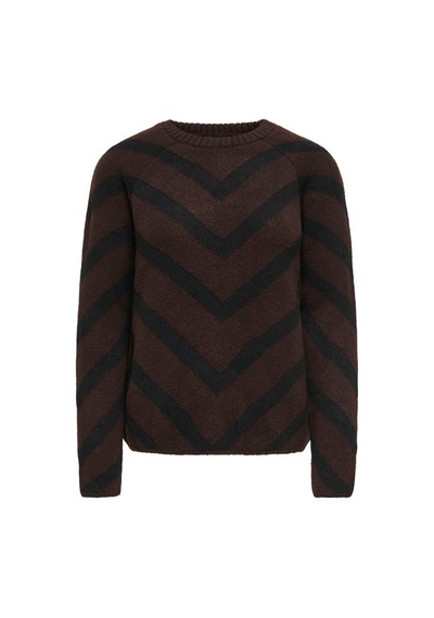 Only Onlelıza L/s Pullover Knt Noos Kahverengi Kadın Kazak 15191792
