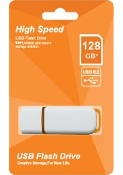 Elba 128gb Plastik Beyaz-turuncu 3.2 Usb Flash Bellek