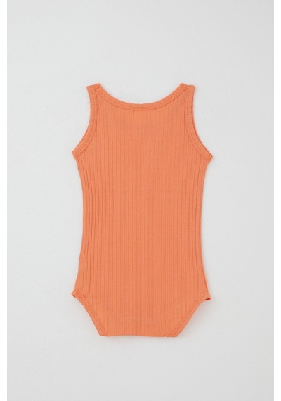Breeze Kız Bebek Çıtçıtlı Atlet Zıbın Body Jakarlı 9 Ay-3 Yaş, Somon SOMON