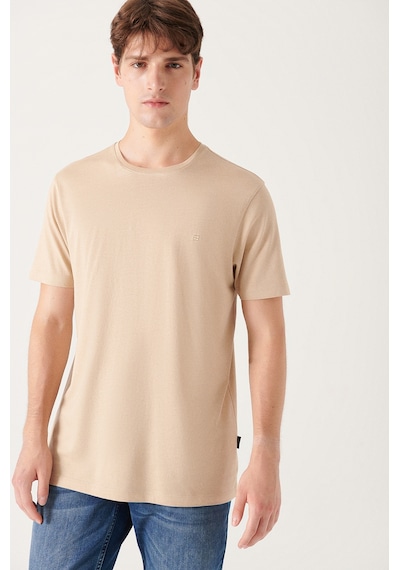 Avva Erkek Bej Ultrasoft Bisiklet Yaka Düz Standart Fit Normal Kesim Modal T-Shirt B001171 Bej Avva Erkek Bej Ultrasoft Bisiklet Yaka Düz Standart Fit Normal Kesim Modal T-Shirt B001171 Bej