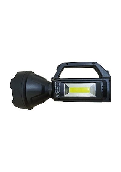 Gold Silver GS230 Şarjlı USB Led El Feneri Kamp Spor Lambası 7 W Siyah