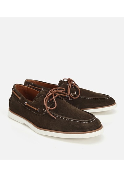 Hotiç Erkek Süet Deri Haki Bağcık Detaylı Günlük Loafer 02ayh322730a880 02ayh322730a880