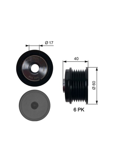 Alternatör Kasnağı 39.2mm Cmax-fıesta Vı-focus Iıı-kuga Iı-transit-connect-courıer 1.5-1.6-2.0tdci Av6q10a352ba-31285816