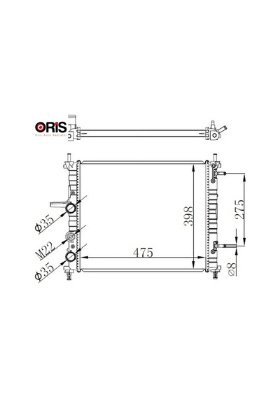 Radyatör Brava-bravo Marea 1.6 16v 96-02 Ac Otom. 475x395x22 Orıs 46535007