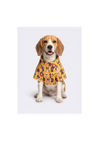 Güneş Gözlüklü Köpek Temalı Pop-art Yazlık Pet Gömleği