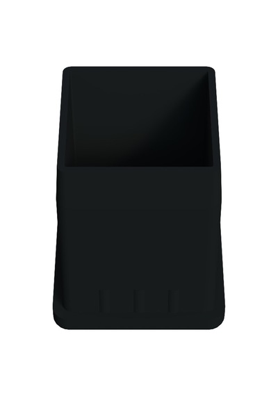Cateksss 40x40 Mm Düz İç Profil Tapası 2 Mm Uzun Siyah - 6 Lı Paket