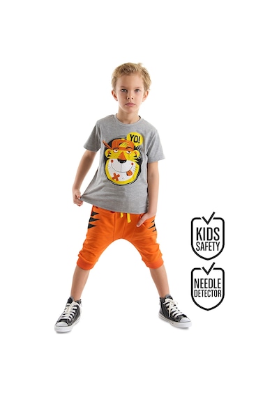 Yo Kaplan Erkek Çocuk T-shirt Kapri Şort Takım