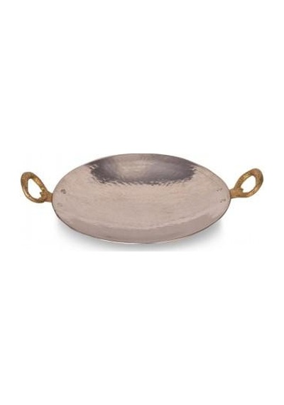 Turna Bakır Ziyafet Kavurma Sacı 25 CM El Dövme Kırmızı Turna481