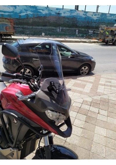 Zeus Motor 2015-2016 Honda Vfr 800 X Crossrunner Uyumlu Uzun Ön Cam Açık Füme