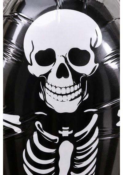 Halloween Cadılar Bayramı Ayaklı Tabut İskelet Folyo Balon 99x57 Cm Siyah Oda Dekoru Parti Süsü Çok Renkli