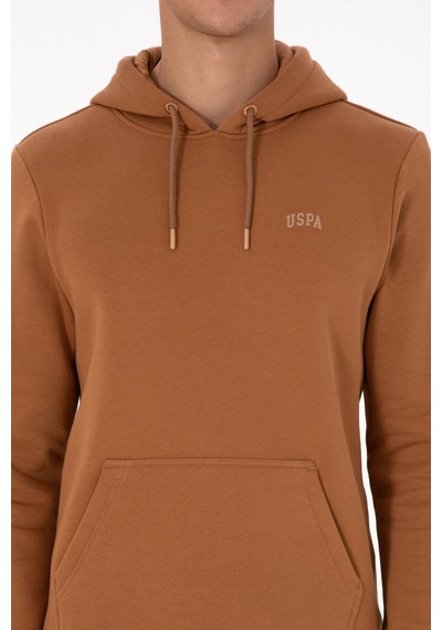 U.S. Polo Assn. Erkek Regular Fit Kapüşonlu Şardonlu Camel Basic Sweatshirt 50315582-VR233