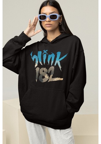 Sevbano Blink-182 Müzik Grubu Baskılı Unisex Oversize Tasarım Rock Metal Siyah