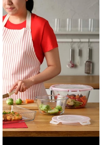 2 Adet Paşabahçe Bake&store Cam Saklama Kabı 1050cc 59046 Çok Renkli