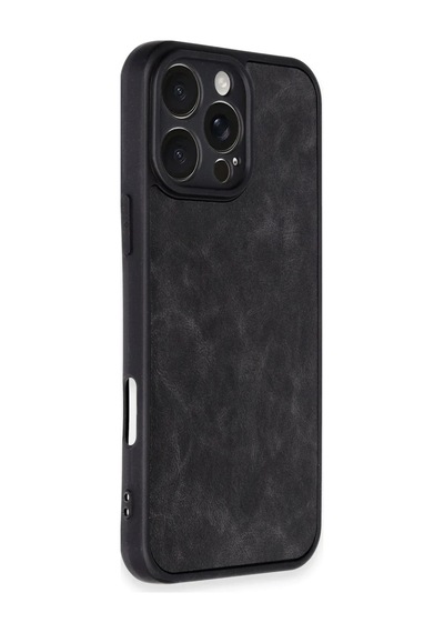 Apple Uyumlu iPhone 16 Pro Kılıf Aras Deri Kapak - Siyah 0.2M-Çok Renkli