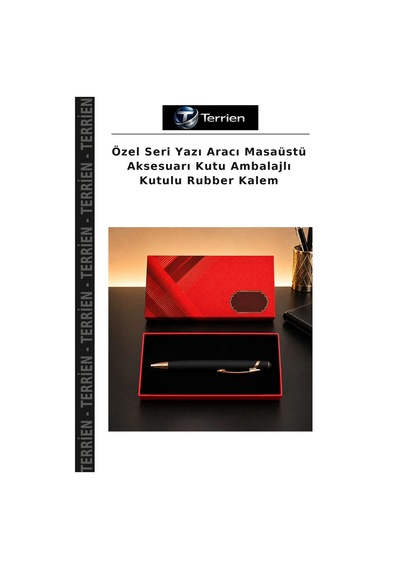 Özel Seri Yazı Aracı Masaüstü Aksesuarı Kutu Ambalajlı Kutulu Rubber Kalem