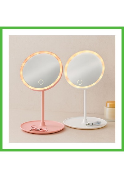 Vaveni 6,5 İnç Led Usb Şarjlı Yuvarlak Makyaj Aynası - 90 Ayarlı, Standlı Arz