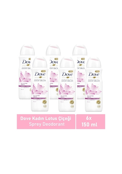 Kadın Deodorant Işıldayan Bakım Lotus Çiçeği Kokusu 150 Ml - 6'lı Paketi