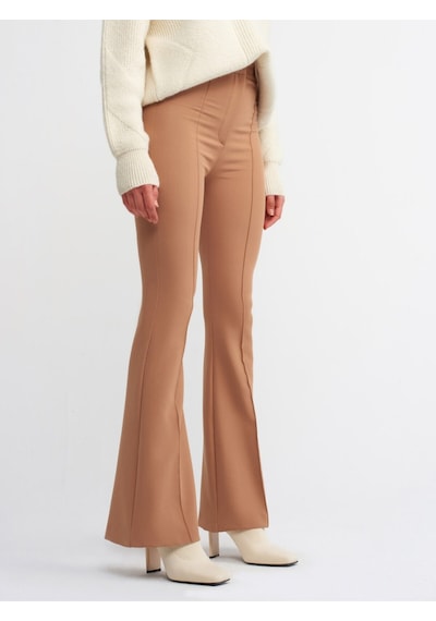 Dilvin 7962 Ispanyol Paça Pantolon-camel Camel