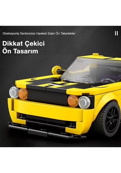 Reobrix Creator 796 Dodge Srt Hellcat Spor Araba Yaratıcı Yapı Blok Seti Building Blocks - 336 Parça