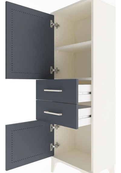 Arges Dolap 2 Raflı 2 Çekmeceli 2 Kapaklı 44x30x134 Aytaşı-an... Aytaşı