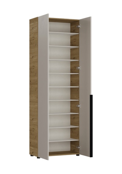 Porto 10 Bölmeli Vestiyer - Florida Meşe/vizon 72x210x34 Cm