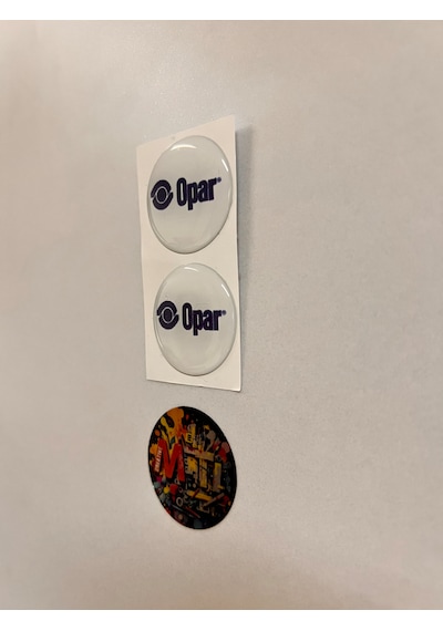Opar Damla Sticker Etiket Direk Arması 3d Damla Silikon Etiketçiler İçin Opar Damla 2adet 3,5x3,5cm Beyaz
