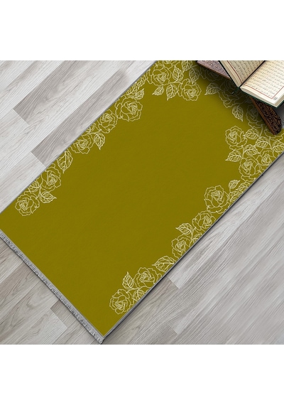 Evaşk Namazlık Dokuma Halı Kaymaz Muslumana Seccade80 x 130 YEŞİL EVAŞK404D66