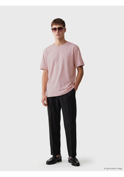 Lcw Vision Pembe Relax Fit Bisiklet Yaka Erkek Tişört