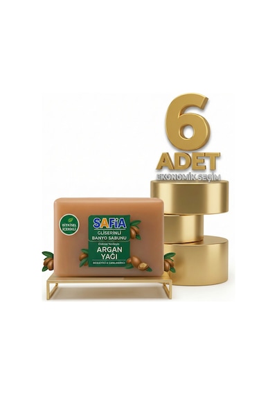 Safia Gliserinli Argan Yağlı Banyo Sabunu 6x150 Gr Argan Yağı