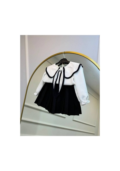 Genel Markalar Luniva Butik Kız Çocuk Ekru Yakalı Bluz Ve Pudra Pembe & Kırmızı Pileli Etek Takımı Şık 2'li Kombin Siyah Genel Markalar Luniva Butik Kız Çocuk Ekru Yakalı Bluz Ve Pudra Pembe & Kırmızı Pileli Etek Takımı Şık 2'li Kombin Siyah