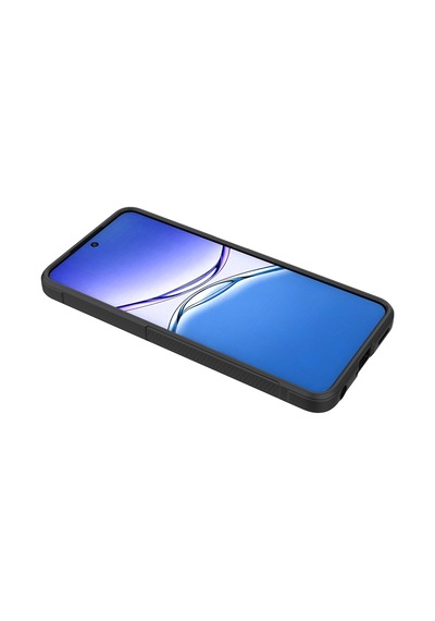 Maks Technology Oppo A5 Uyumlu Kılıf Esnek Tpu Oyuklu Arka Yüzey Tasarımlı Mkst Etnik Silikon Kapak - Siyah