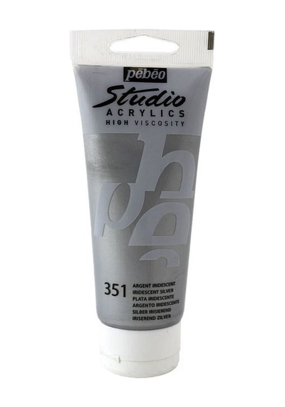 Pebeo Studio Akrilik Boya Iridescent Silver 100 Ml 832/351