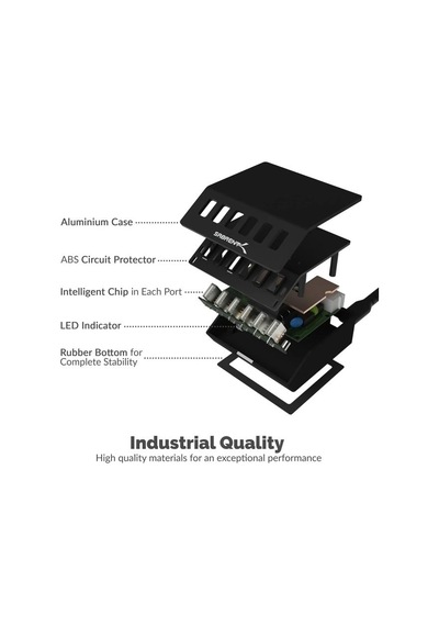 Sabrent 100 Watt Çoklu Bağlantı Noktalı Usb Hızlı Şarj Cihazı Ax-adpd 6-port